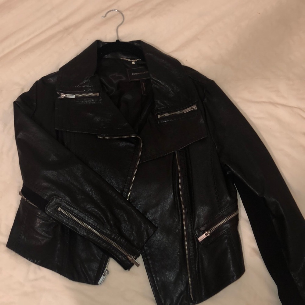BCBG Leather Jacket, Barely Worn